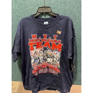 Vintage 2002 New England Patriots Super Bowl XXXVI Champions MVT T-Shirt Gildan